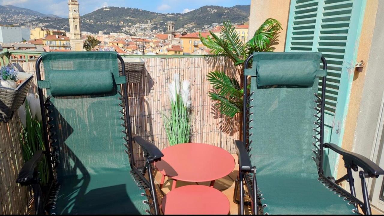 La Croix - F3, Terrasse Vue Panoramique, Vieux-Nice Old Town And Terrace Luaran gambar