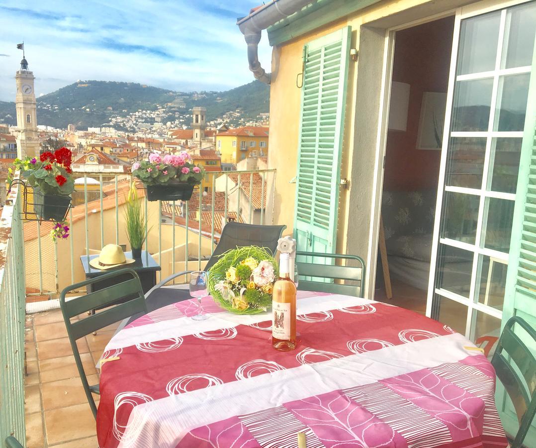 La Croix - F3, Terrasse Vue Panoramique, Vieux-Nice Old Town And Terrace Luaran gambar